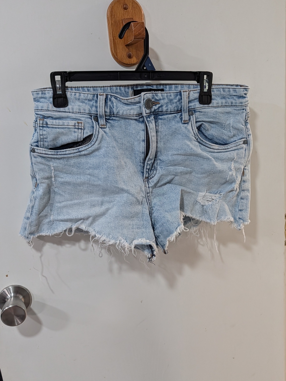 Kut from the Kloth Light Blue Distressed Denim Cutoff Shorts
